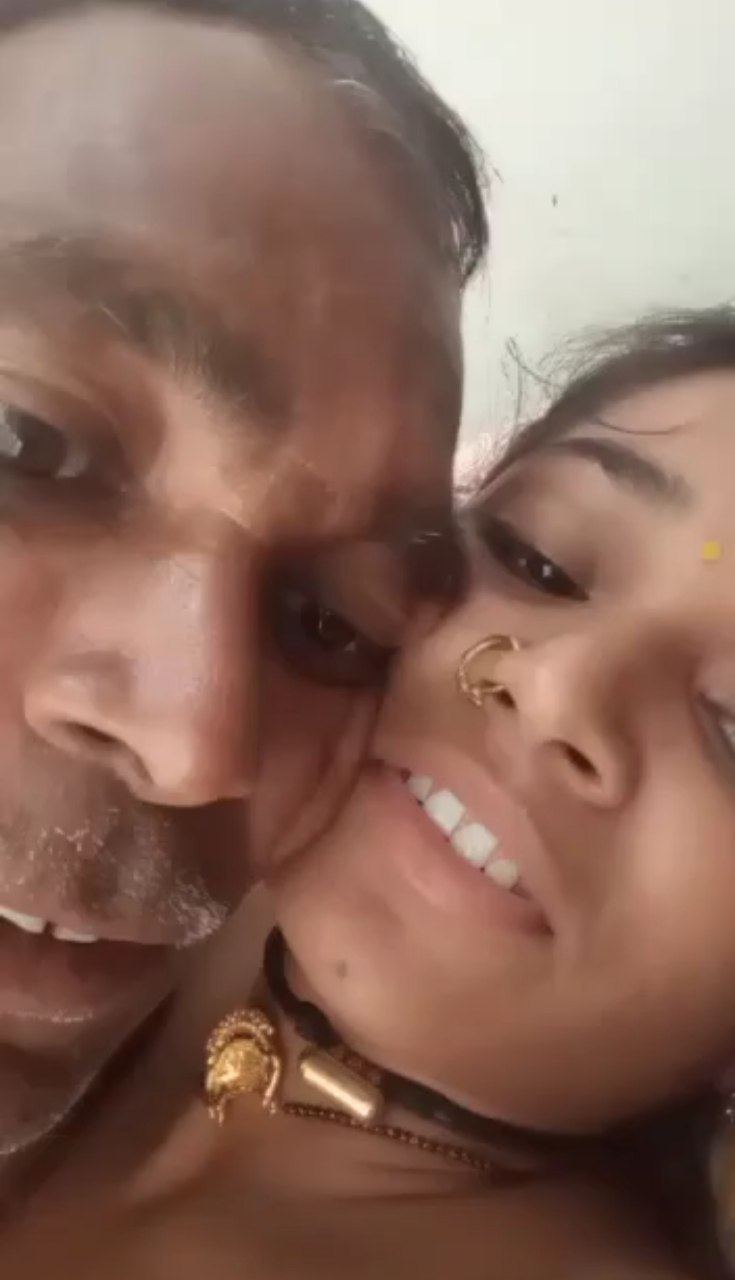 Uncle enjoying with young girl 